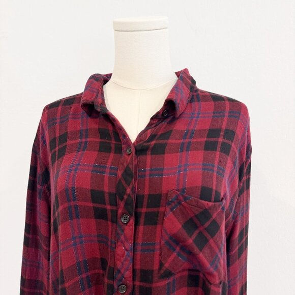 Rails Hunter Button Up Plaid Collared Shirt Flannel Top Western Casual Preppy XL - Picture 3 of 11